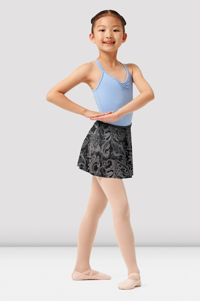 Girls Mirella Paisley Printed Mesh Skirt - BLOCH EU