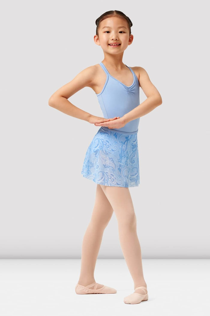 Girls Mirella Paisley Printed Mesh Skirt - BLOCH EU