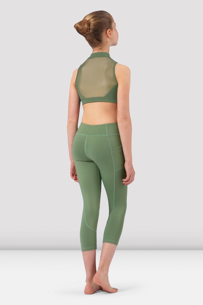 Girls Sadie Zip Front Crop Top - BLOCH EU