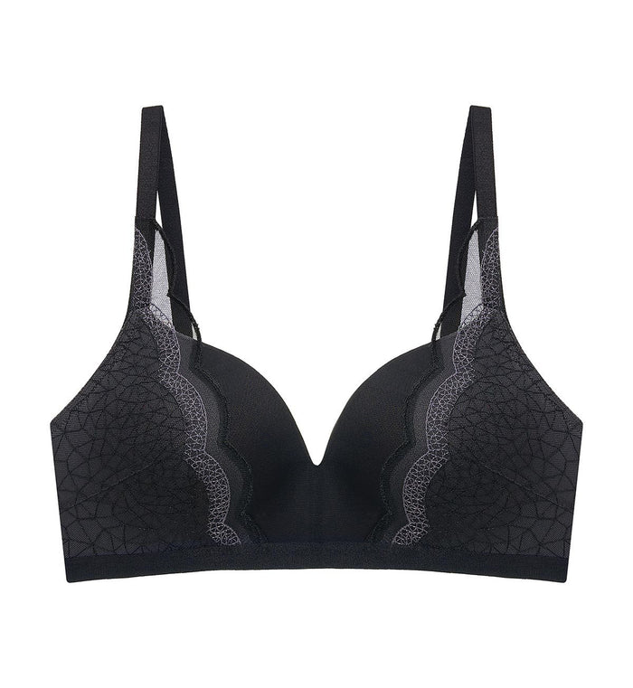GLOW NON WIRED PADDED BRA - BLACK