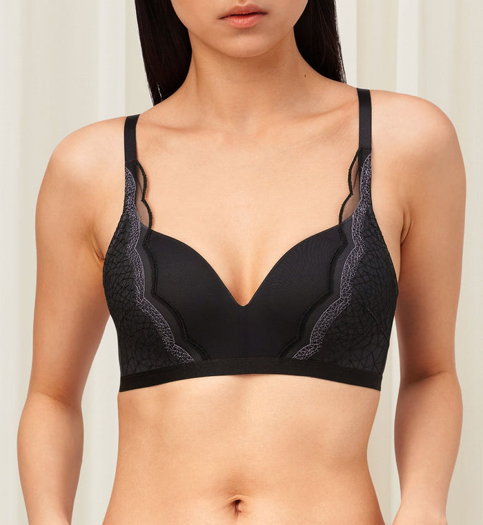 GLOW NON WIRED PADDED BRA - BLACK