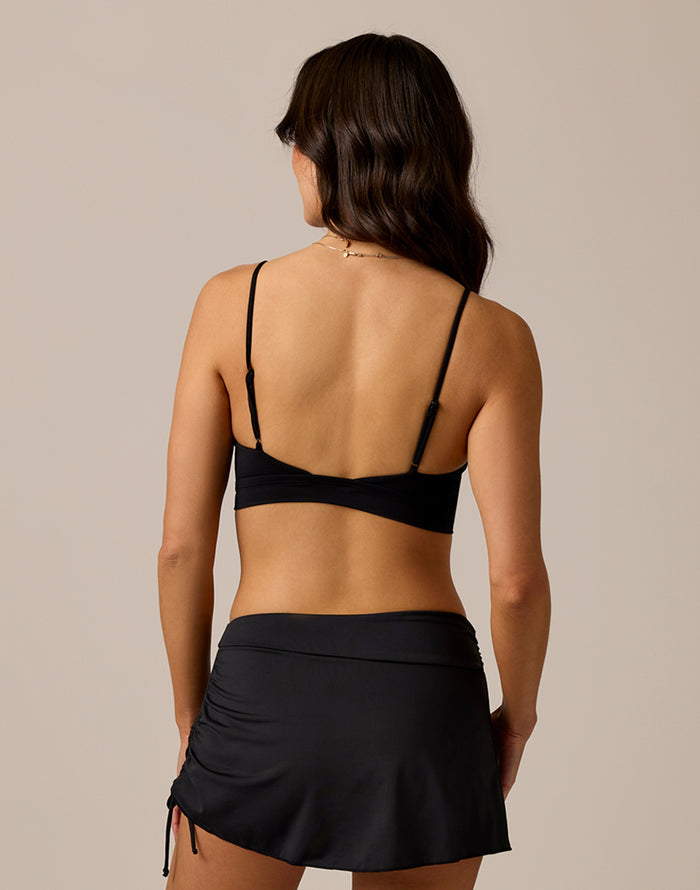 Hoku Swim Skirt: Black