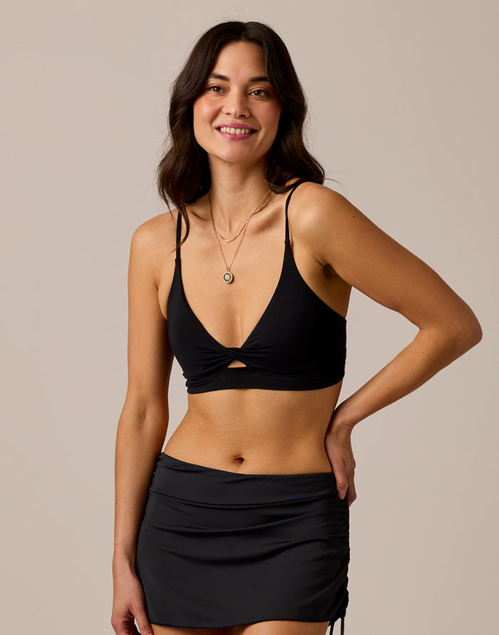 Hoku Swim Skirt: Black