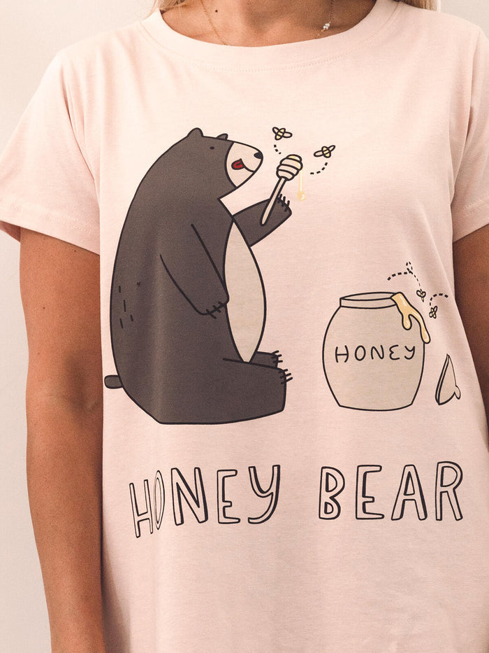 Honey Bear — Ladies Nightshirt - Millie + Moose