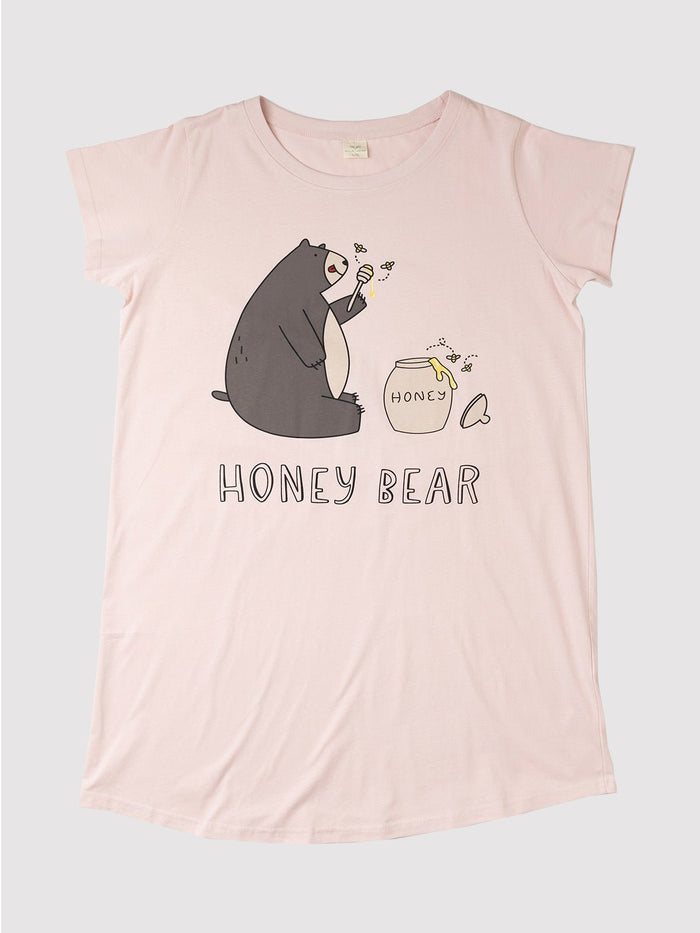 Honey Bear — Ladies Nightshirt - Millie + Moose