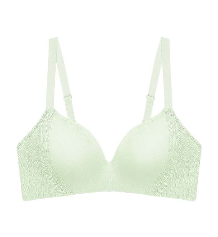 INVISIBLE INSIDE OUT DELICATE NON-WIRED BRA - NOSTALGIC GREEN