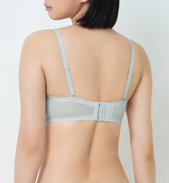 Invisible Inside-Out Non-Wired Detachable Push Up Bra - PEARL GREY