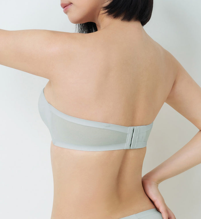 Invisible Inside-Out Non-Wired Detachable Push Up Bra - PEARL GREY