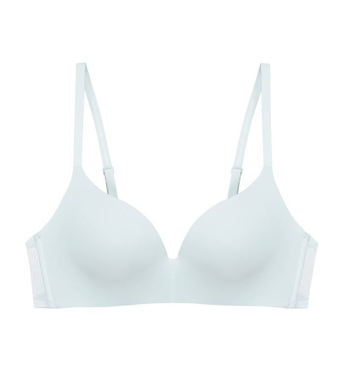 INVISIBLE INSIDE-OUT NON-WIRED PADDED BRA - BLUE PEARL