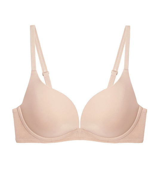 INVISIBLE INSIDE-OUT NON-WIRED PUSH UP DEEP V BRA - NATURAL SKIN
