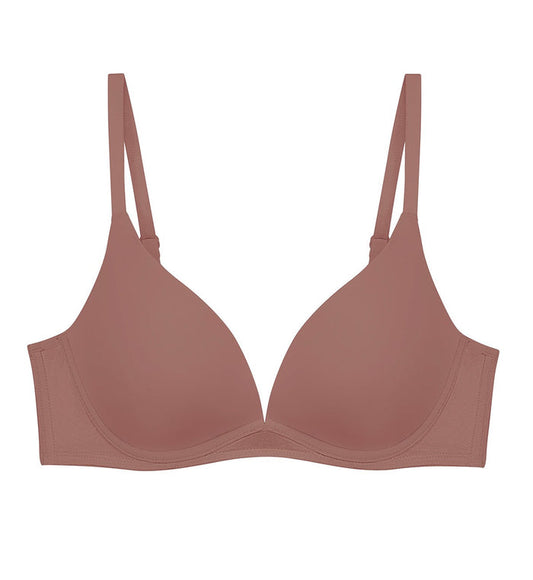 Invisible Inside-Out Non-Wired Push Up Deep V Bra - CAPPUCCINO