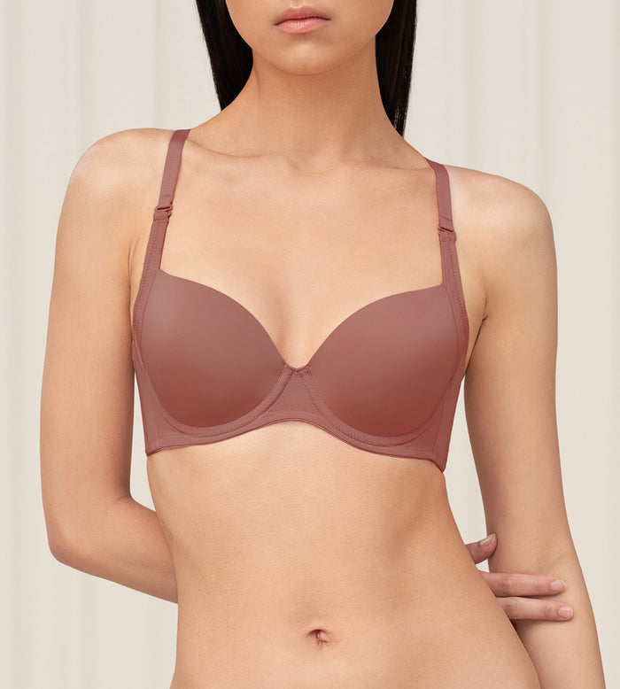 Invisible Inside-Out Wired Padded Bra - CAPPUCCINO