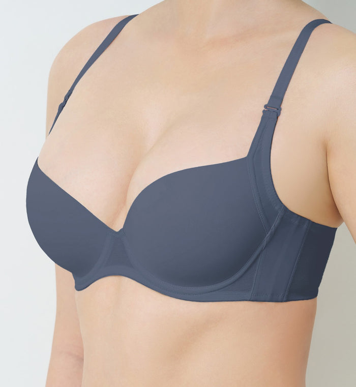 Invisible Inside-Out Wired Padded Bra - INDIGO VEIL