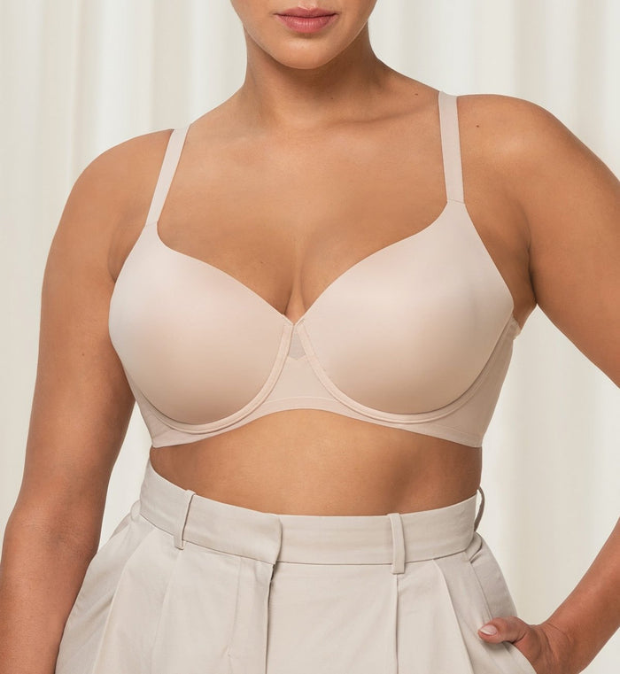 INVISIBLE INSIDE-OUT WIRED PADDED D+ BRA - NATURAL SKIN