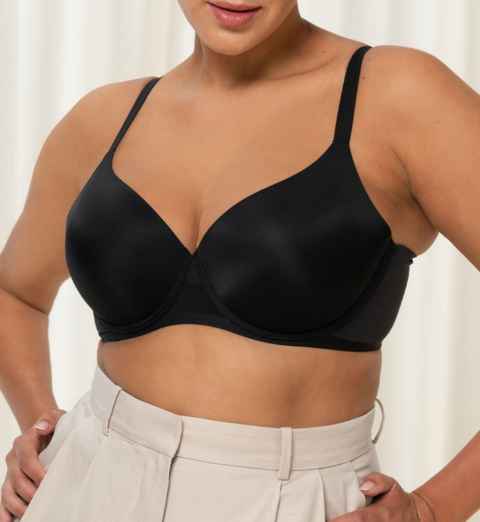 Invisible Inside-Out Wired Padded D+ Bra - BLACK