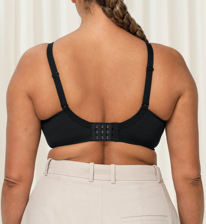 Invisible Inside-Out Wired Padded D+ Bra - BLACK