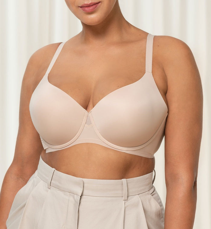 INVISIBLE INSIDE-OUT WIRED PADDED D+ BRA - NATURAL SKIN