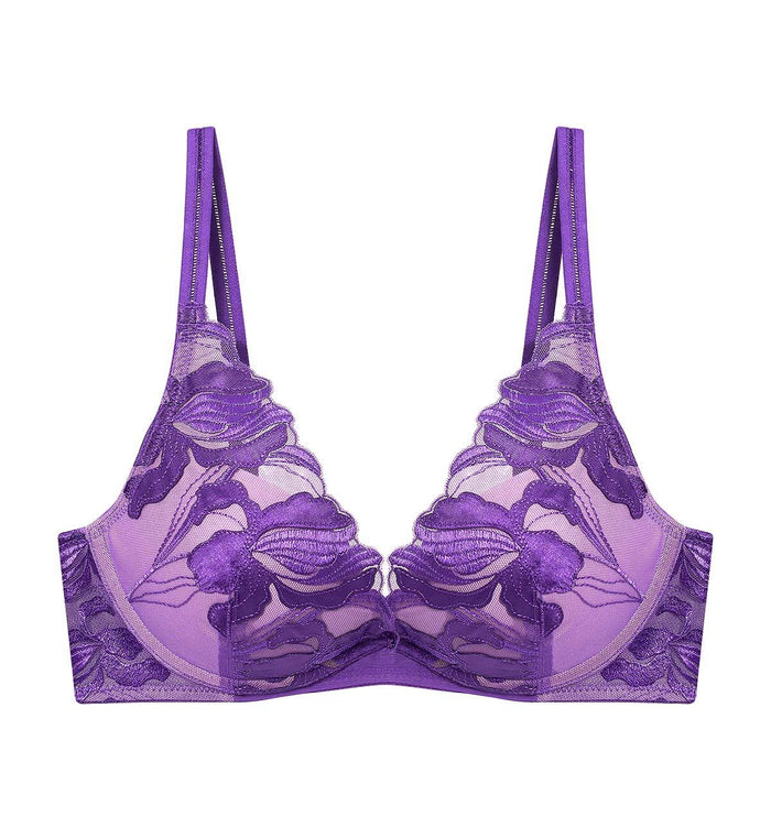 IRIS NON WIRED PUSH UP DEEP V BRA - PURPLE HAZE