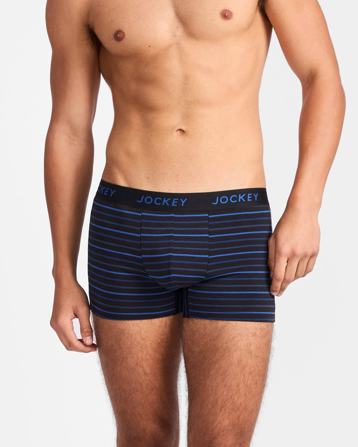 Jockey Men's Comfort Classics Stripe Trunk 3pk