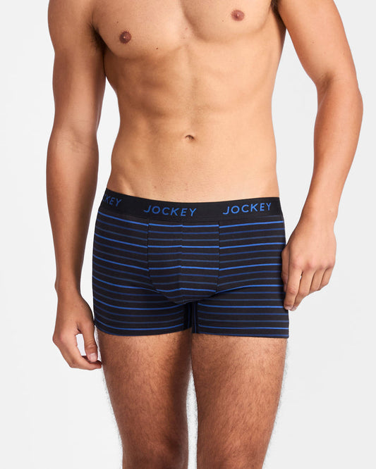 Jockey Men's Comfort Classics Stripe Trunk 3pk