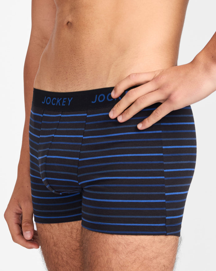Jockey Men's Comfort Classics Stripe Trunk 3pk