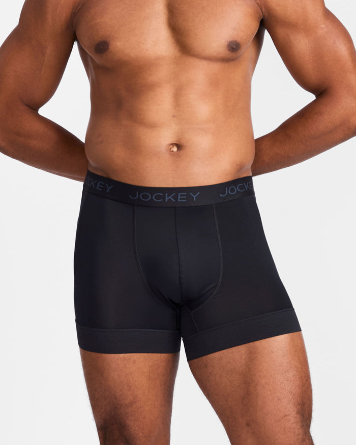 Jockey Men's No Ride Up Grip Cool Touch Trunk