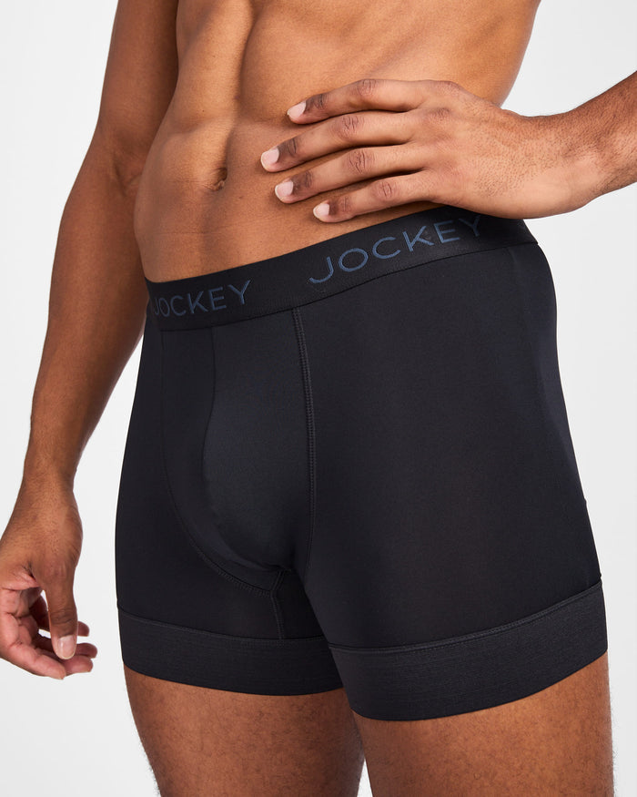 Jockey Men's No Ride Up Grip Cool Touch Trunk