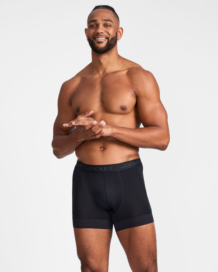 Jockey Men's No Ride Up Grip Cool Touch Trunk