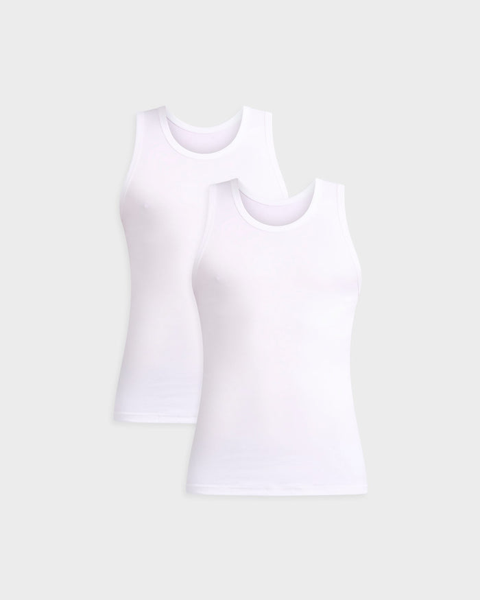 Jockey Men's Rib Singlet 2 Pack