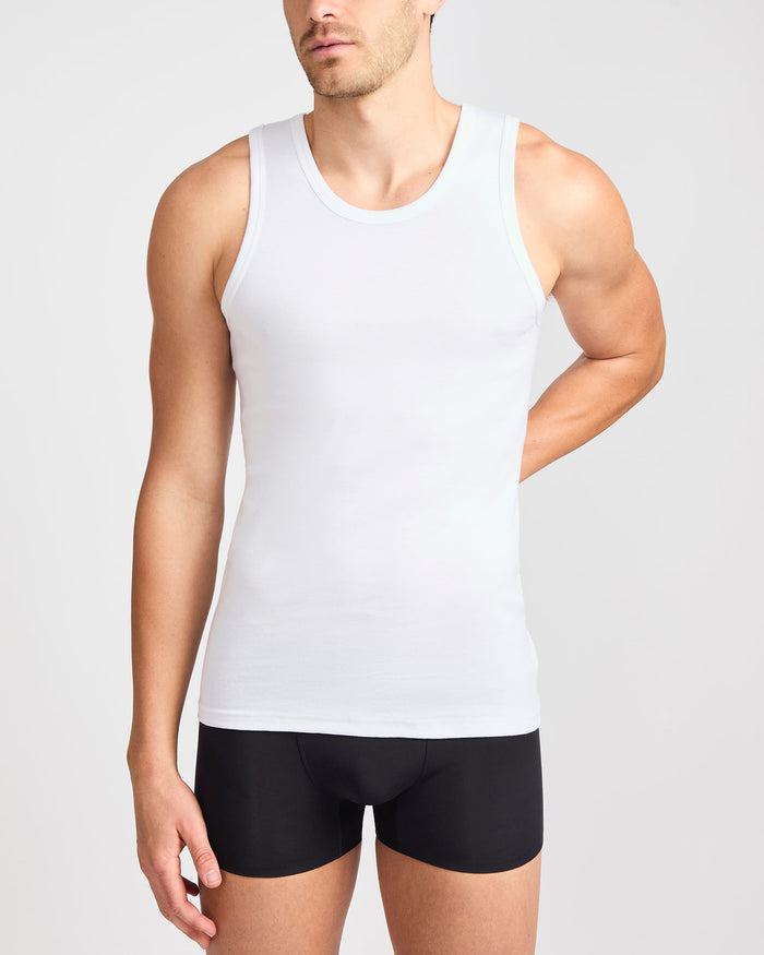 Jockey Men's Rib Singlet 2 Pack