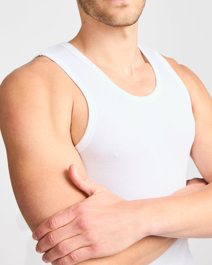 Jockey Men's Rib Singlet 2 Pack