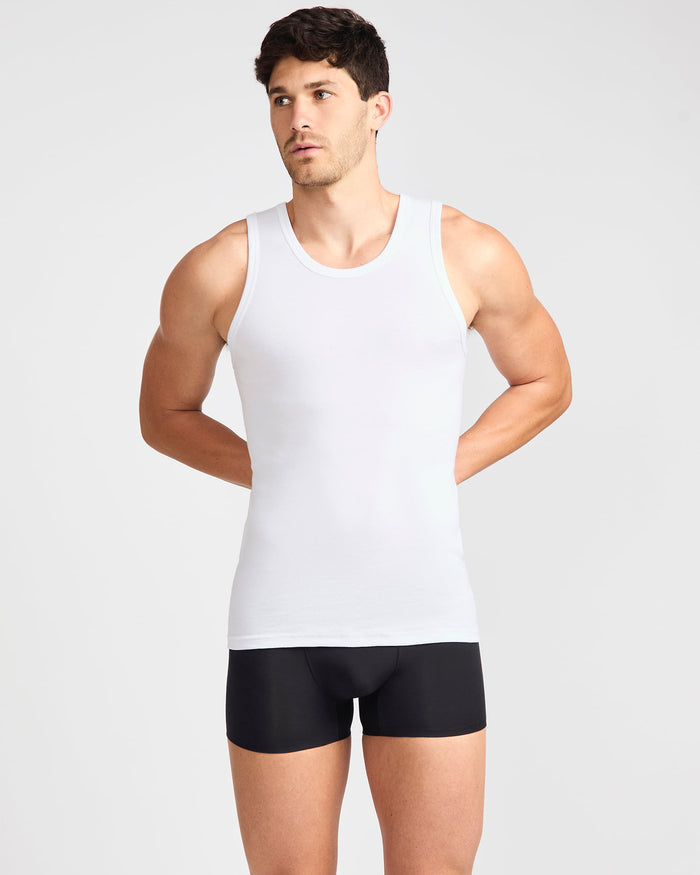 Jockey Men's Rib Singlet 2 Pack
