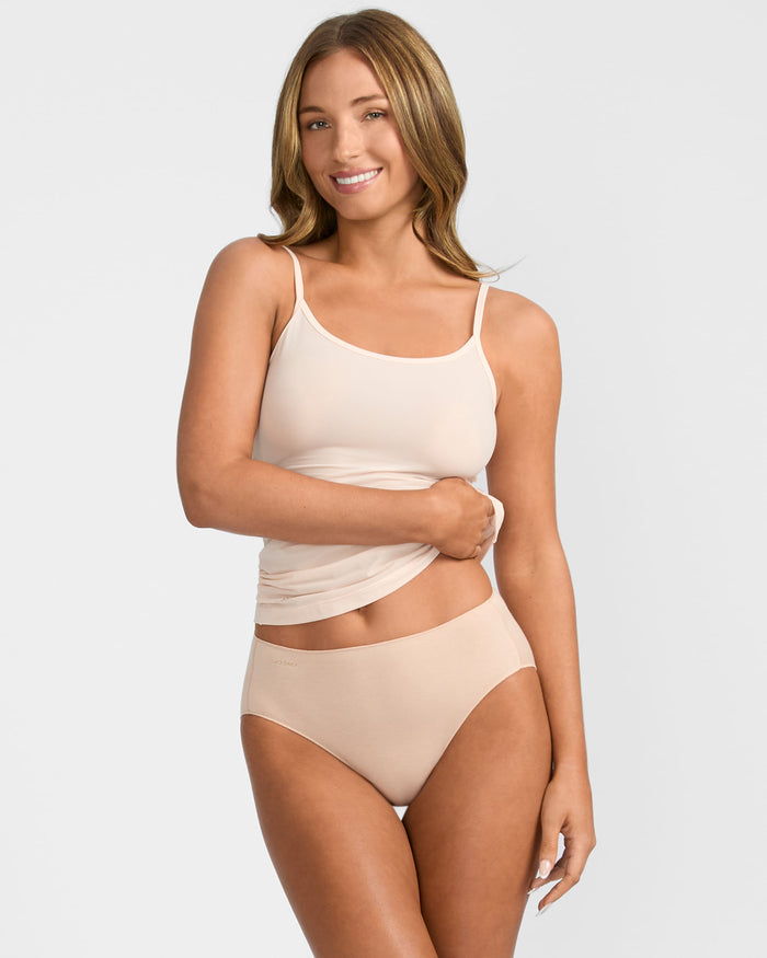 Jockey Women's Bamboo Hi Cut Brief No Panty Line Promise - Dusk