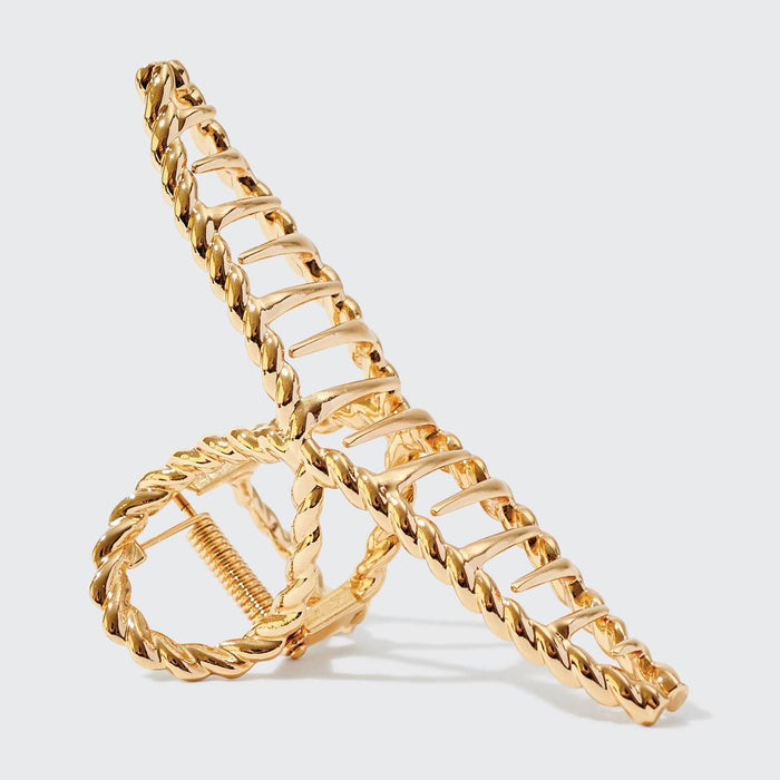 KITSCH Metal Rope Claw Clip 1pc- Gold