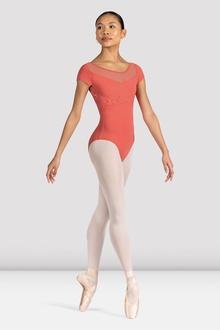 Ladies Aster Floral Cap Sleeve Leotard - BLOCH EU