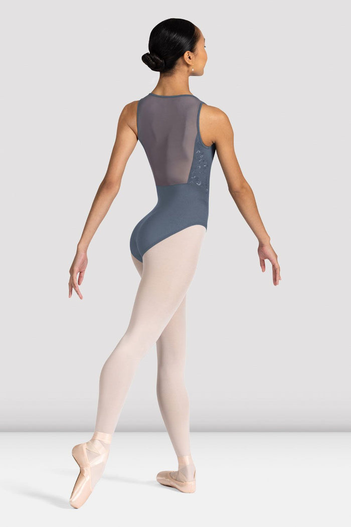 Ladies Azalea Floral Mesh Back Leotard - BLOCH EU