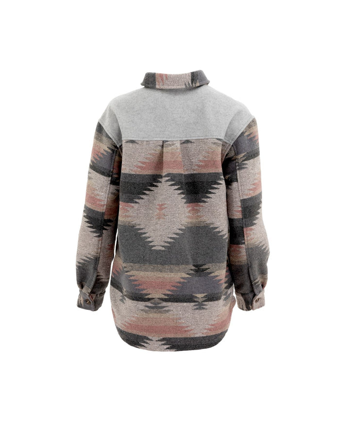 Ladies Aztec Jacket - Pink + Grey - Millie + Moose