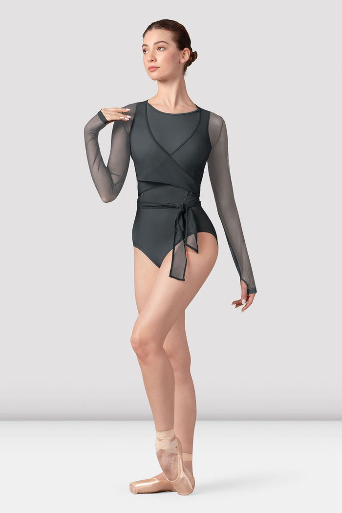 Ladies Bethan Mesh Wrap Top - BLOCH EU