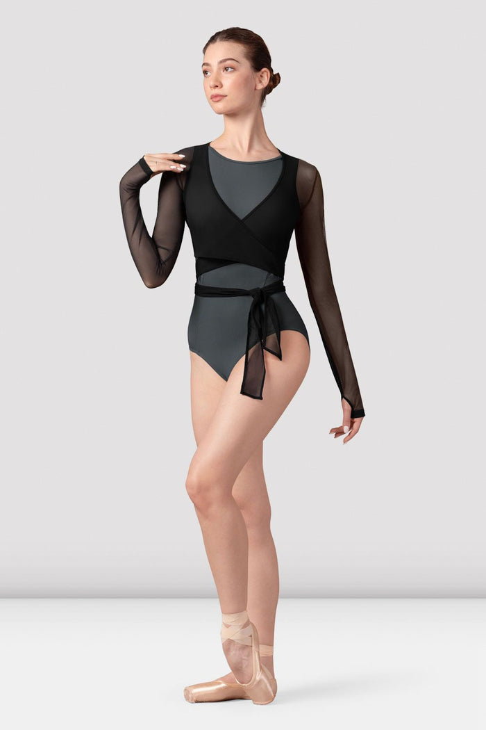 Ladies Bethan Mesh Wrap Top - BLOCH EU