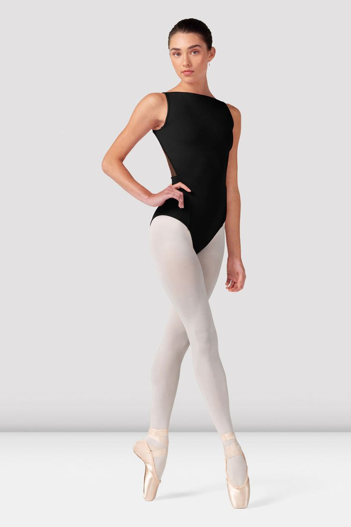 Ladies Emma Floral Boat Neck Leotard
