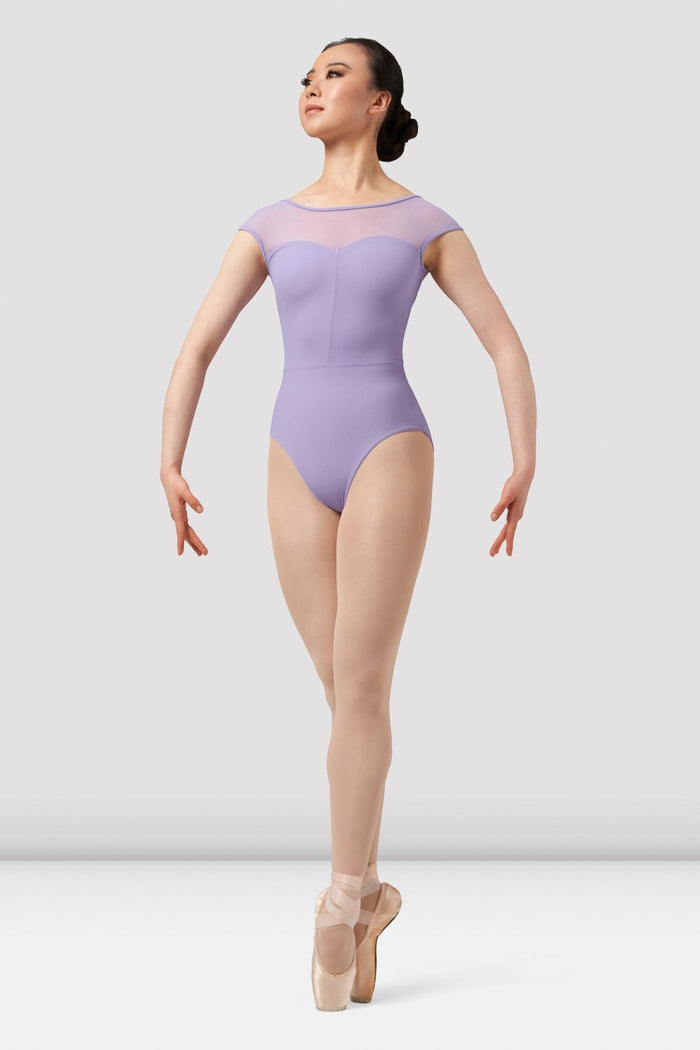 Ladies Mirella Chevron Boat Neck Leotard