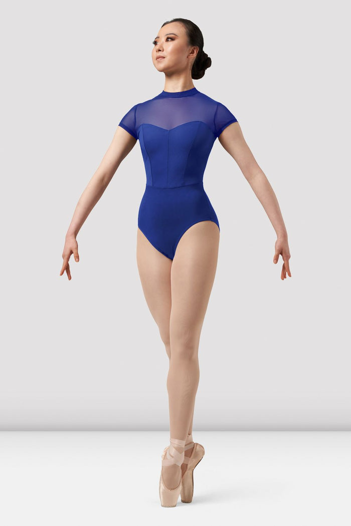 Ladies Mirella Chevron Cap Sleeve Leotard - BLOCH EU