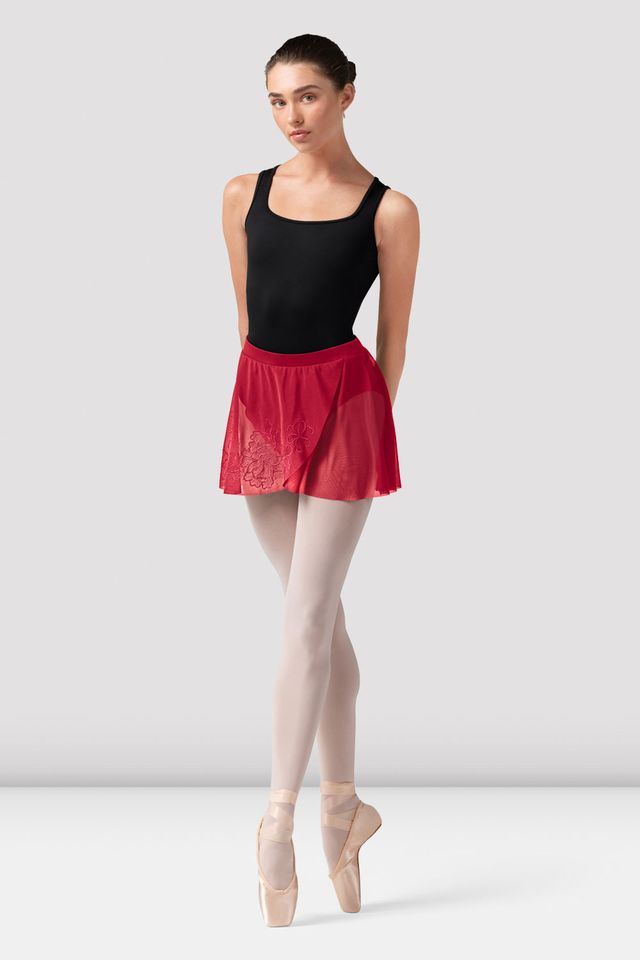 Ladies Zoe Floral Mesh Skirt