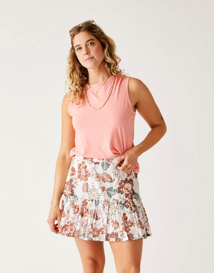 Larisa Hemp Tank: Electric Coral - FINAL SALE