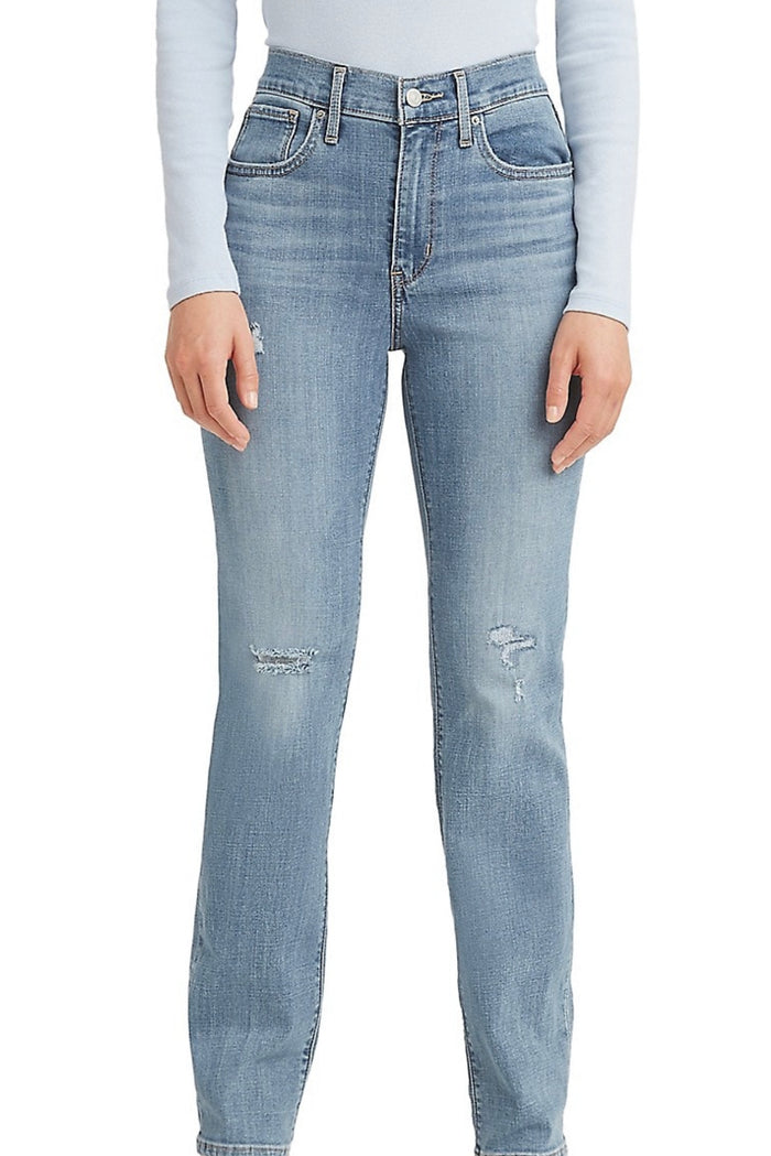 LEVIS 724 HIGH RISE SLIM STRAIGHT SLATE FIXER