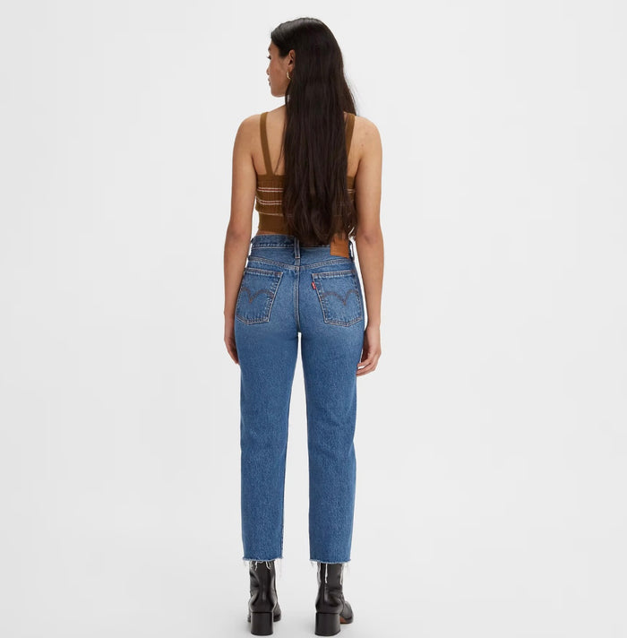 LEVIS DISTRESSED WEDGIE HIGH RISE STRAIGHT