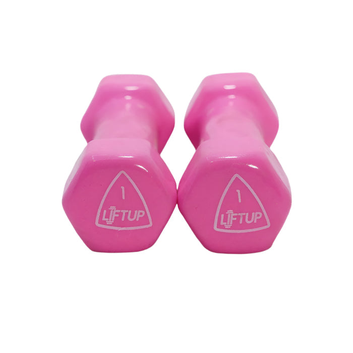 LIFTUP VINYL WEIGHT LIFTING DUMBBELLS PAIR 1 KG