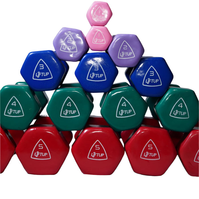 LIFTUP VINYL WEIGHT LIFTING DUMBBELLS PAIR 3 KG