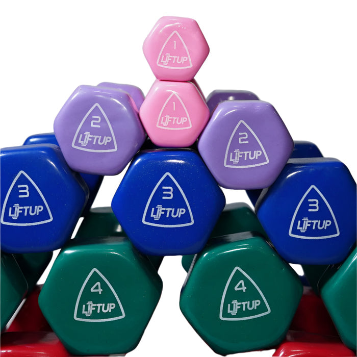 LIFTUP VINYL WEIGHT LIFTING DUMBBELLS PAIR 3 KG