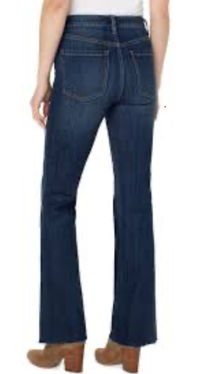 LIVERPOOL HANNAH HI-RISE SUPER FLARE-RAW HEM